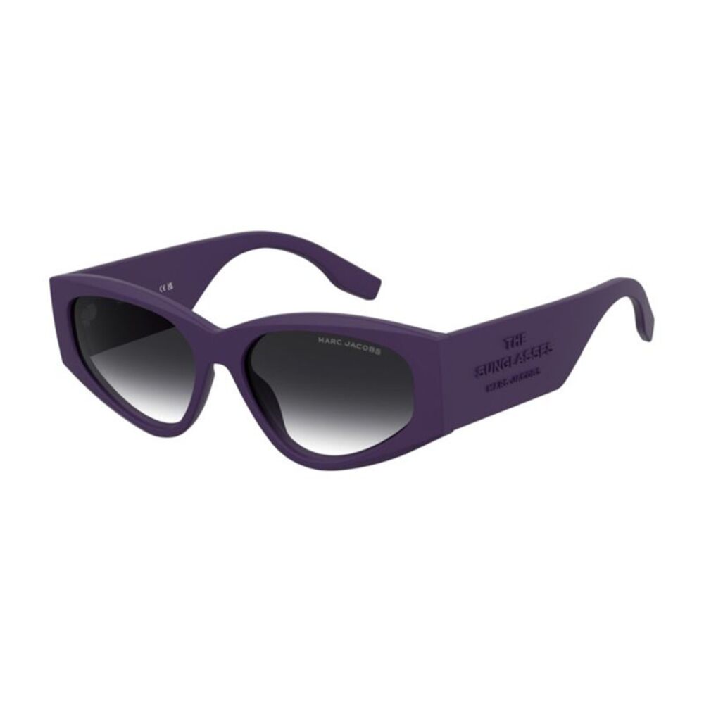 Marc Jacobs Sunglasses Cat Eye Full Rim, Matte Violet Frame and Dark Grey